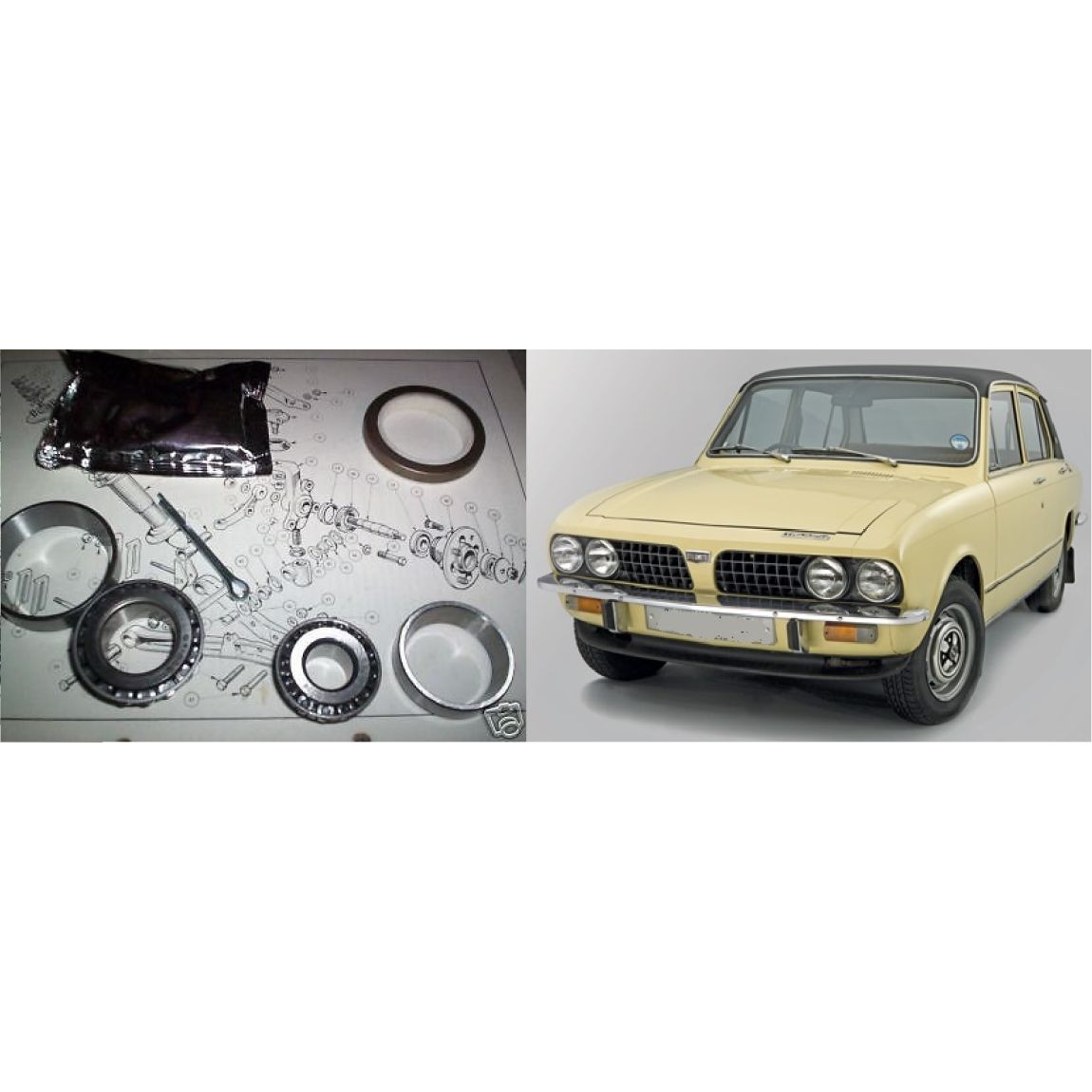 FRONT WHEEL HUB BEARING KIT x1 (Triumph Dolomite) (1300, 1500, 1850 & Sprint) (1971- 80)  